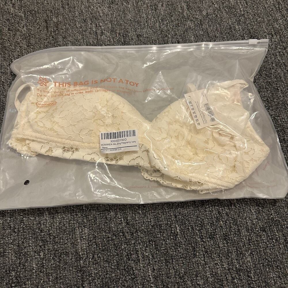 MOMANDA Women's Lace Nursing Bra Padded Breastfeeding Maternity Bralette 36B